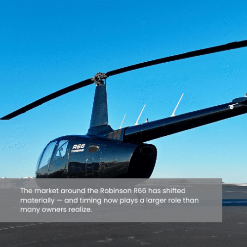A Black Robinson Helicopter 
