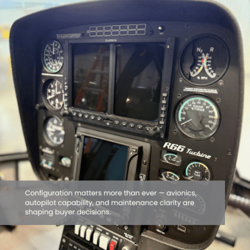 an R66 helicopter avionics panel 
